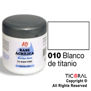 BASE ACRILICA AD 010 BLANCO TITANIO 200ML X 3 UNIDADES